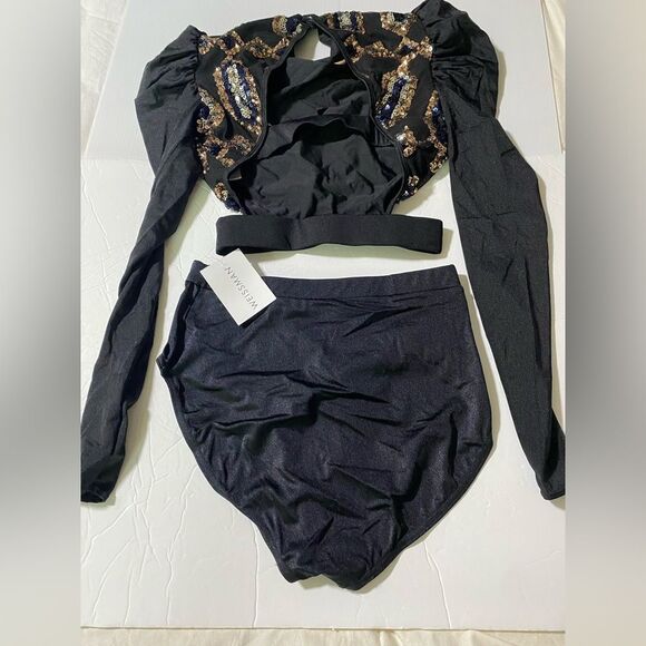 Revolution 10th House Dance Costume 2 piece black sequin BIONIC TH23116 SA - Picture 11 of 16